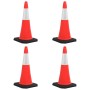 Reflective traffic cones with heavy base 4 pcs 75 cm by vidaXL, Road and traffic signs - Ref: Foro24-150943, Price: 108,56 €,...