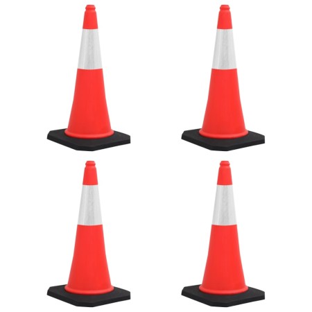 Reflective traffic cones with heavy base 4 pcs 75 cm by vidaXL, Road and traffic signs - Ref: Foro24-150943, Price: 108,56 €,...