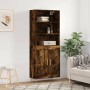 Tall smoked oak plywood sideboard 69.5x34x180 cm by vidaXL, Sideboards - Ref: Foro24-3189946, Price: 122,42 €, Discount: %