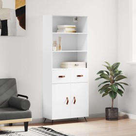 High glossy white plywood sideboard 69.5x34x180 cm by vidaXL, Sideboards - Ref: Foro24-3200491, Price: 136,34 €, Discount: %