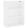 Aparador alto madera contrachapada blanco brillo 69,5x34x180 cm de vidaXL, Aparadores - Ref: Foro24-3200491, Precio: 136,99 €...