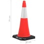 Reflective traffic cones with heavy base 4 pcs 75 cm by vidaXL, Road and traffic signs - Ref: Foro24-150943, Price: 108,56 €,...