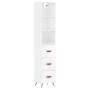 Tall white glossy plywood sideboard 34.5x34x180 cm by vidaXL, Sideboards - Ref: Foro24-3189671, Price: 108,00 €, Discount: %