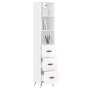 Tall white glossy plywood sideboard 34.5x34x180 cm by vidaXL, Sideboards - Ref: Foro24-3189671, Price: 108,00 €, Discount: %