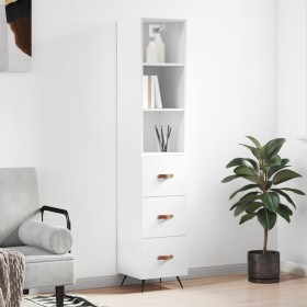 Tall white plywood sideboard 34.5x34x180 cm by vidaXL, Sideboards - Ref: Foro24-3189669, Price: 99,16 €, Discount: %