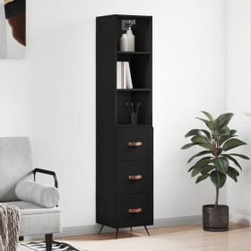 Black plywood sideboard 34.5x34x180 cm by vidaXL, Sideboards - Ref: Foro24-3189670, Price: 107,58 €, Discount: %