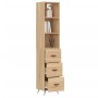 Sonoma oak plywood sideboard 34.5x34x180 cm by vidaXL, Sideboards - Ref: Foro24-3189672, Price: 105,58 €, Discount: %