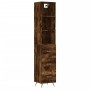 Aparador de madera contrachapada roble ahumado 34,5x34x180 cm de vidaXL, Aparadores - Ref: Foro24-3189674, Precio: 94,84 €, D...