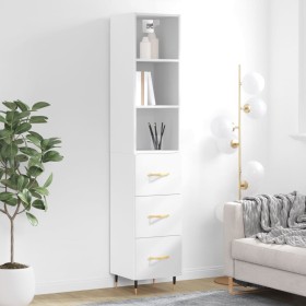 Tall white plywood sideboard 34.5x34x180 cm by vidaXL, Sideboards - Ref: Foro24-3189677, Price: 101,94 €, Discount: %