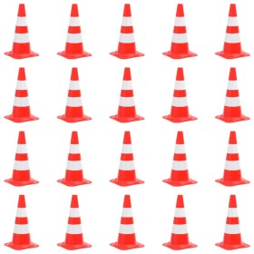 Reflective traffic cones 20 units red and white 50 cm by vidaXL, Road and traffic signs - Ref: Foro24-150947, Price: 147,99 €...