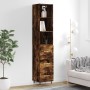 Aparador de madera contrachapada roble ahumado 34,5x34x180 cm de vidaXL, Aparadores - Ref: Foro24-3189682, Precio: 97,93 €, D...