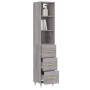 Aparador alto madera contrachapada gris Sonoma 34,5x34x180 cm de vidaXL, Aparadores - Ref: Foro24-3189683, Precio: 100,99 €, ...