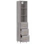 Aparador alto madera contrachapada gris Sonoma 34,5x34x180 cm de vidaXL, Aparadores - Ref: Foro24-3189683, Precio: 100,99 €, ...