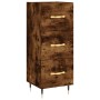 Aparador de madera contrachapada roble ahumado 34,5x34x180 cm de vidaXL, Aparadores - Ref: Foro24-3189682, Precio: 97,93 €, D...