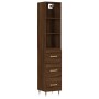 Aparador alto madera contrachapada roble marrón 34,5x34x180 cm de vidaXL, Aparadores - Ref: Foro24-3189684, Precio: 99,58 €, ...