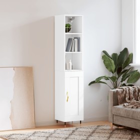 Tall white plywood sideboard 34.5x34x180 cm by vidaXL, Sideboards - Ref: Foro24-3190061, Price: 86,62 €, Discount: %