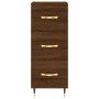 Aparador alto madera contrachapada roble marrón 34,5x34x180 cm de vidaXL, Aparadores - Ref: Foro24-3189684, Precio: 99,58 €, ...