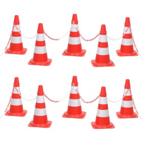 Cone game with chain 10 m red and white by vidaXL, Road and traffic signs - Ref: Foro24-150948, Price: 120,75 €, Discount: %