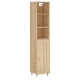 Aparador de madera contrachapada roble Sonoma 34,5x34x180 cm de vidaXL, Aparadores - Ref: Foro24-3190064, Precio: 96,30 €, De...