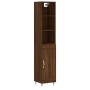 Aparador alto madera contrachapada roble marrón 34,5x34x180 cm de vidaXL, Aparadores - Ref: Foro24-3190068, Precio: 89,99 €, ...