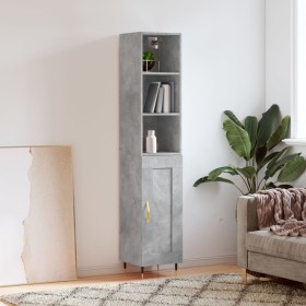 Gray concrete plywood sideboard 34.5x34x180 cm by vidaXL, Sideboards - Ref: Foro24-3190065, Price: 92,99 €, Discount: %