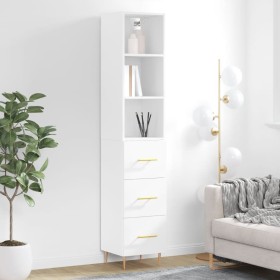 Tall white plywood sideboard 34.5x34x180 cm by vidaXL, Sideboards - Ref: Foro24-3189685, Price: 107,24 €, Discount: %