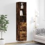 Aparador de madera contrachapada roble ahumado 34,5x34x180 cm de vidaXL, Aparadores - Ref: Foro24-3189690, Precio: 95,05 €, D...