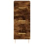 Aparador de madera contrachapada roble ahumado 34,5x34x180 cm de vidaXL, Aparadores - Ref: Foro24-3189690, Precio: 95,05 €, D...