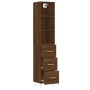 Tall oak brown plywood highboard 34.5x34x180 cm by vidaXL, Sideboards - Ref: Foro24-3189692, Price: 100,61 €, Discount: %