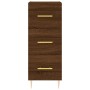 Aparador alto madera contrachapada roble marrón 34,5x34x180 cm de vidaXL, Aparadores - Ref: Foro24-3189692, Precio: 99,99 €, ...