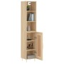 Aparador de madera contrachapada roble Sonoma 34,5x34x180 cm de vidaXL, Aparadores - Ref: Foro24-3190072, Precio: 96,56 €, De...