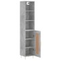 Aparador de madera contrachapada gris hormigón 34,5x34x180 cm de vidaXL, Aparadores - Ref: Foro24-3190073, Precio: 95,12 €, D...