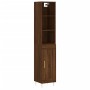 Aparador alto madera contrachapada roble marrón 34,5x34x180 cm de vidaXL, Aparadores - Ref: Foro24-3190076, Precio: 90,11 €, ...