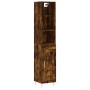 Aparador de madera contrachapada roble ahumado 34,5x34x180 cm de vidaXL, Aparadores - Ref: Foro24-3190074, Precio: 85,86 €, D...