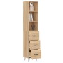 Aparador de madera contrachapada roble Sonoma 34,5x34x180 cm de vidaXL, Aparadores - Ref: Foro24-3189696, Precio: 99,57 €, De...