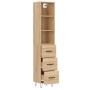 Aparador de madera contrachapada roble Sonoma 34,5x34x180 cm de vidaXL, Aparadores - Ref: Foro24-3189696, Precio: 99,57 €, De...