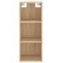 Aparador de madera contrachapada roble Sonoma 34,5x34x180 cm de vidaXL, Aparadores - Ref: Foro24-3189696, Precio: 99,57 €, De...