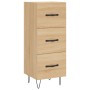 Aparador de madera contrachapada roble Sonoma 34,5x34x180 cm de vidaXL, Aparadores - Ref: Foro24-3189696, Precio: 99,57 €, De...