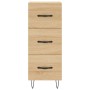 Aparador de madera contrachapada roble Sonoma 34,5x34x180 cm de vidaXL, Aparadores - Ref: Foro24-3189696, Precio: 99,57 €, De...