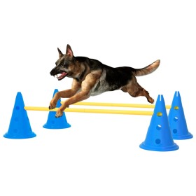 Blaues und gelbes Hindernisspiel für Hunde von vidaXL, Trainingsgeräte für Haustiere - Ref: Foro24-150952, Preis: 37,99 €, Ra...