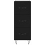 Aparador de madera contrachapada negro 34,5x34x180 cm de vidaXL, Aparadores - Ref: Foro24-3189694, Precio: 101,62 €, Descuent...