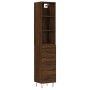 Aparador alto madera contrachapada roble marrón 34,5x34x180 cm de vidaXL, Aparadores - Ref: Foro24-3189700, Precio: 99,16 €, ...