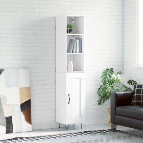 Tall white plywood sideboard 34.5x34x180 cm by vidaXL, Sideboards - Ref: Foro24-3190077, Price: 88,99 €, Discount: %