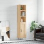 Aparador de madera contrachapada roble Sonoma 34,5x34x180 cm de vidaXL, Aparadores - Ref: Foro24-3190080, Precio: 85,11 €, De...