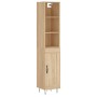 Aparador de madera contrachapada roble Sonoma 34,5x34x180 cm de vidaXL, Aparadores - Ref: Foro24-3190080, Precio: 85,11 €, De...