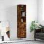 Aparador de madera contrachapada roble ahumado 34,5x34x180 cm de vidaXL, Aparadores - Ref: Foro24-3190082, Precio: 84,89 €, D...