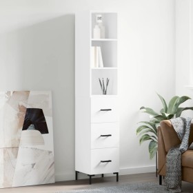 Tall white plywood highboard 34.5x34x180 cm by vidaXL, Sideboards - Ref: Foro24-3189701, Price: 103,70 €, Discount: %