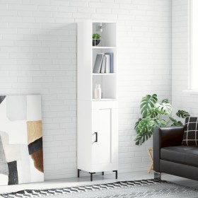 High glossy white plywood sideboard 34.5x34x180 cm by vidaXL, Sideboards - Ref: Foro24-3190087, Price: 96,49 €, Discount: %