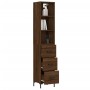 Tall oak brown plywood highboard 34.5x34x180 cm by vidaXL, Sideboards - Ref: Foro24-3189708, Price: 104,68 €, Discount: %