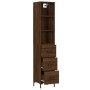 Tall oak brown plywood highboard 34.5x34x180 cm by vidaXL, Sideboards - Ref: Foro24-3189708, Price: 104,68 €, Discount: %